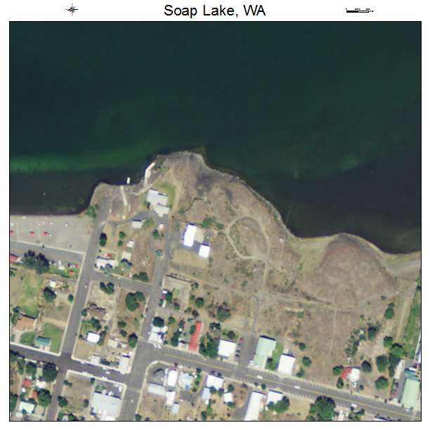 Soap Lake, Washington aerial imagery detail
