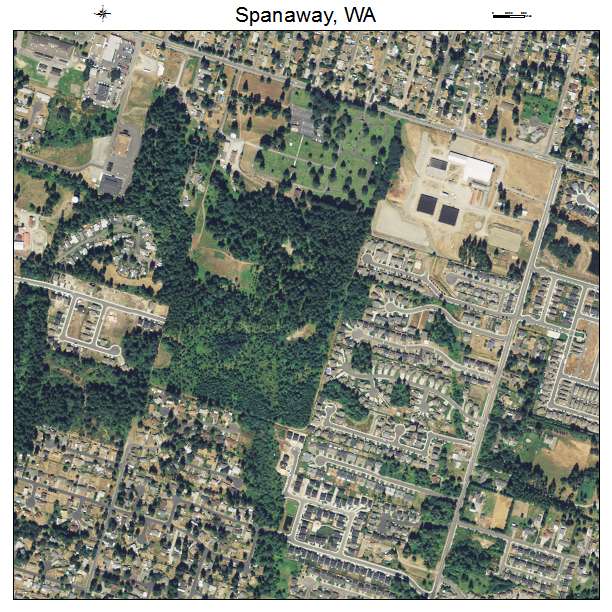 Spanaway, Washington aerial imagery detail