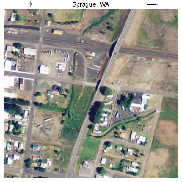 Sprague, Washington aerial imagery detail