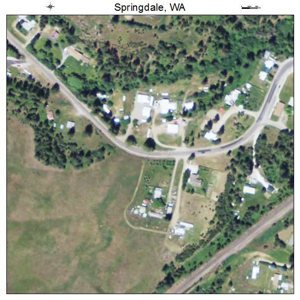 Springdale, Washington aerial imagery detail