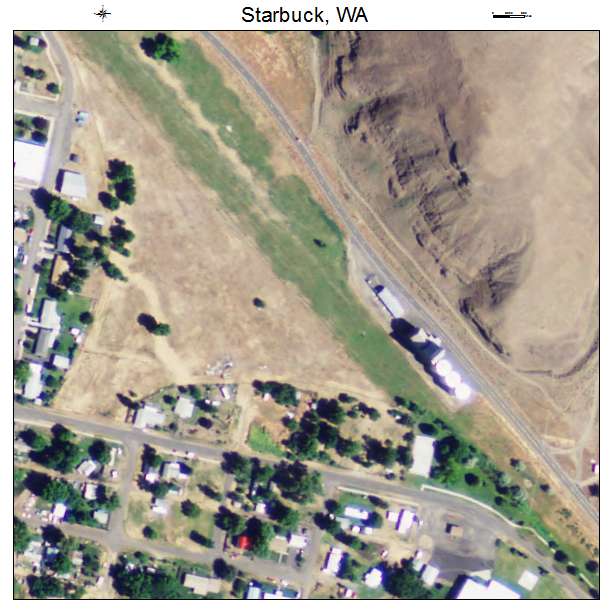 Starbuck, Washington aerial imagery detail