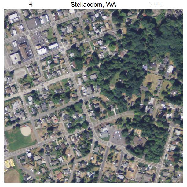 Steilacoom, Washington aerial imagery detail