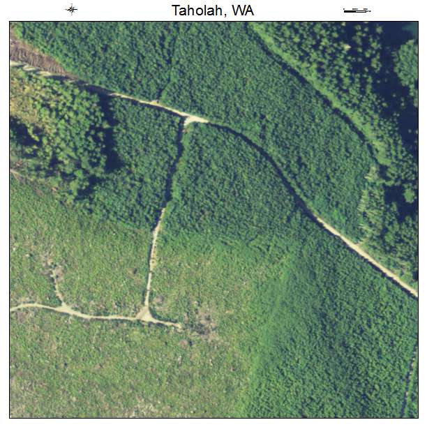Taholah, Washington aerial imagery detail