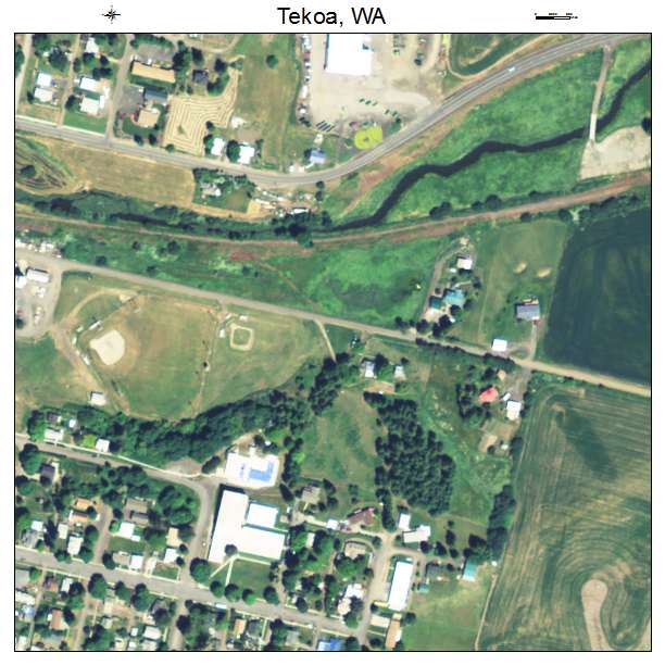 Tekoa, Washington aerial imagery detail