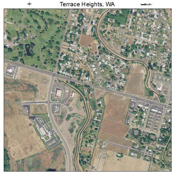 Terrace Heights, Washington aerial imagery detail