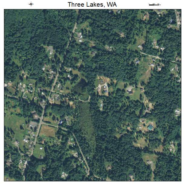 Three Lakes, Washington aerial imagery detail