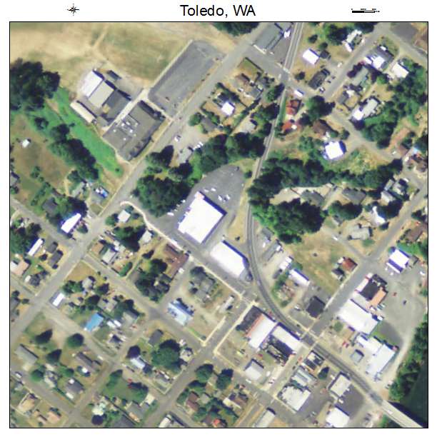 Toledo, Washington aerial imagery detail