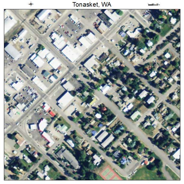 Tonasket, Washington aerial imagery detail