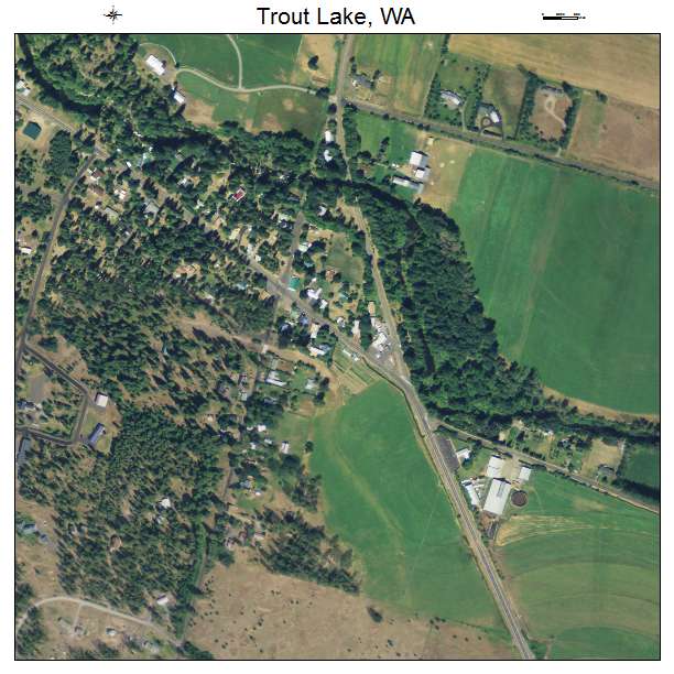 Trout Lake, Washington aerial imagery detail