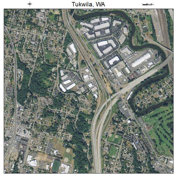 Tukwila, Washington aerial imagery detail