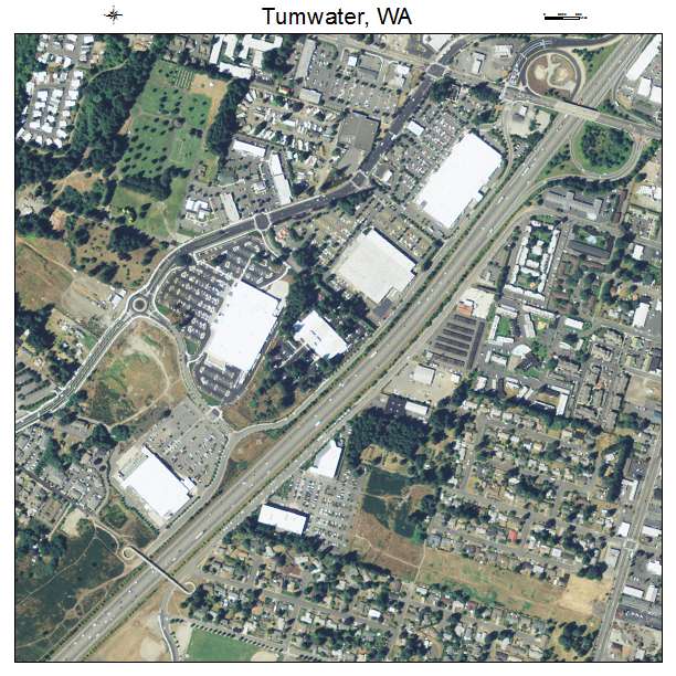 Tumwater, Washington aerial imagery detail