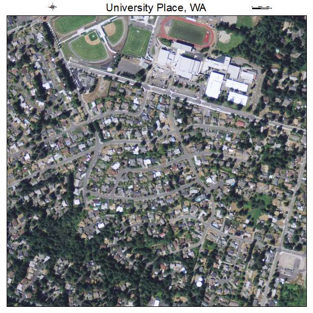 University Place, Washington aerial imagery detail