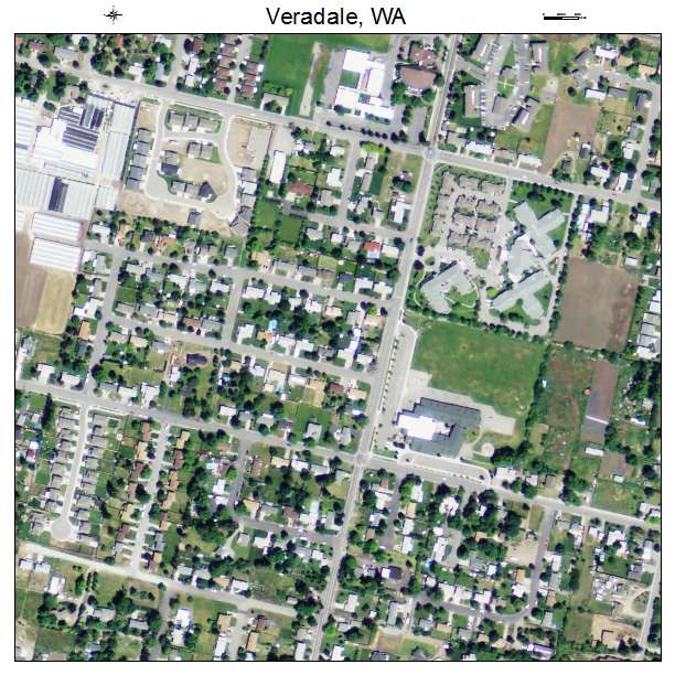 Veradale, Washington aerial imagery detail