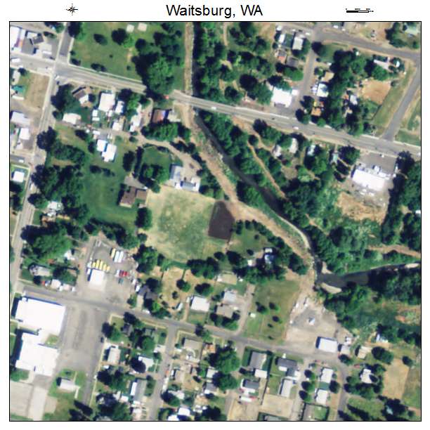 Waitsburg, Washington aerial imagery detail