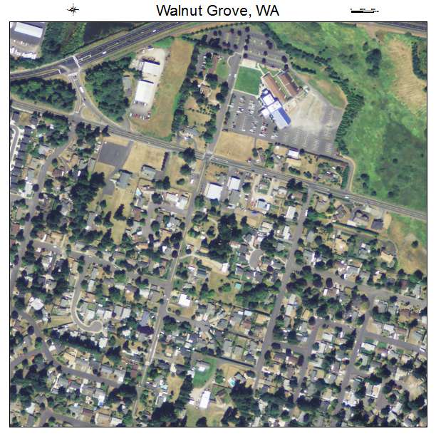 Walnut Grove, Washington aerial imagery detail