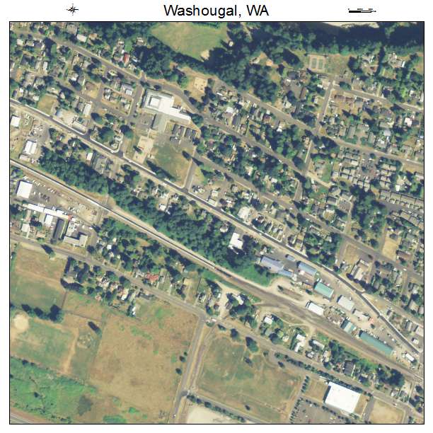 Washougal, Washington aerial imagery detail