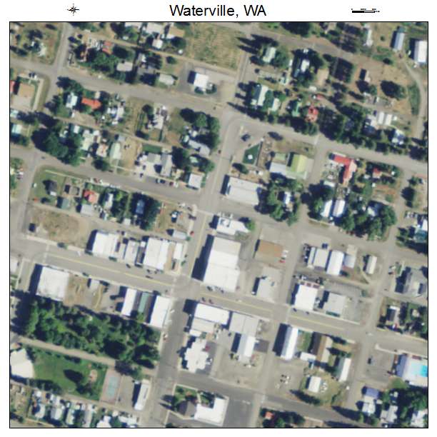 Waterville, Washington aerial imagery detail