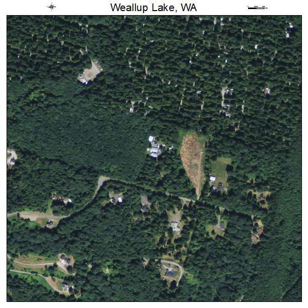 Weallup Lake, Washington aerial imagery detail