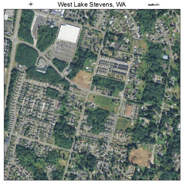 West Lake Stevens, Washington aerial imagery detail