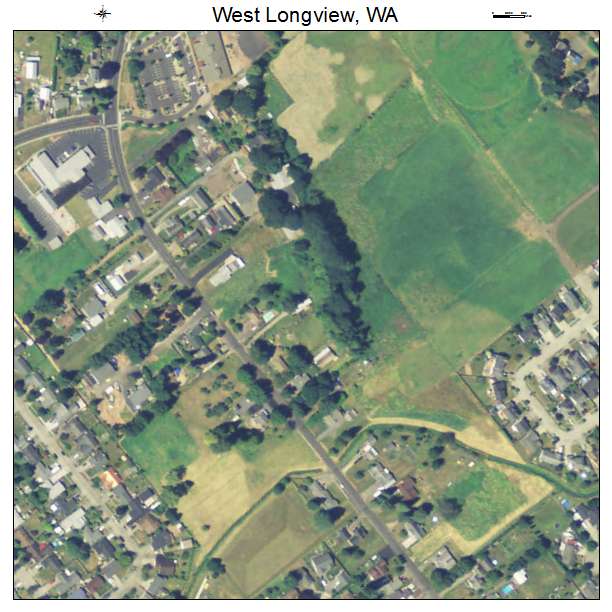 West Longview, Washington aerial imagery detail