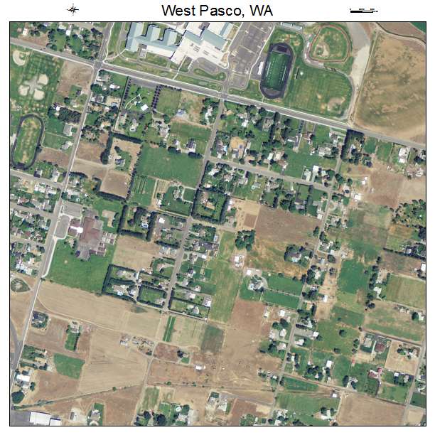 West Pasco, Washington aerial imagery detail