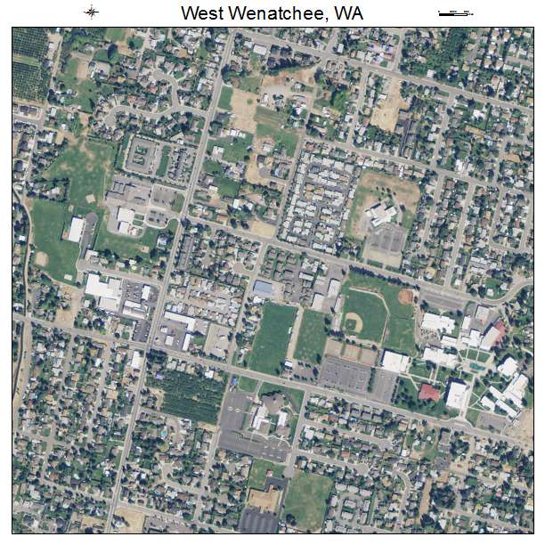 West Wenatchee, Washington aerial imagery detail