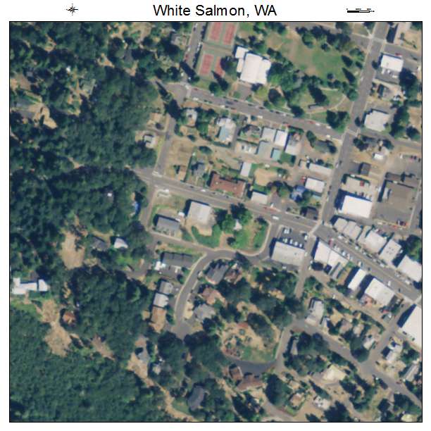 White Salmon, Washington aerial imagery detail