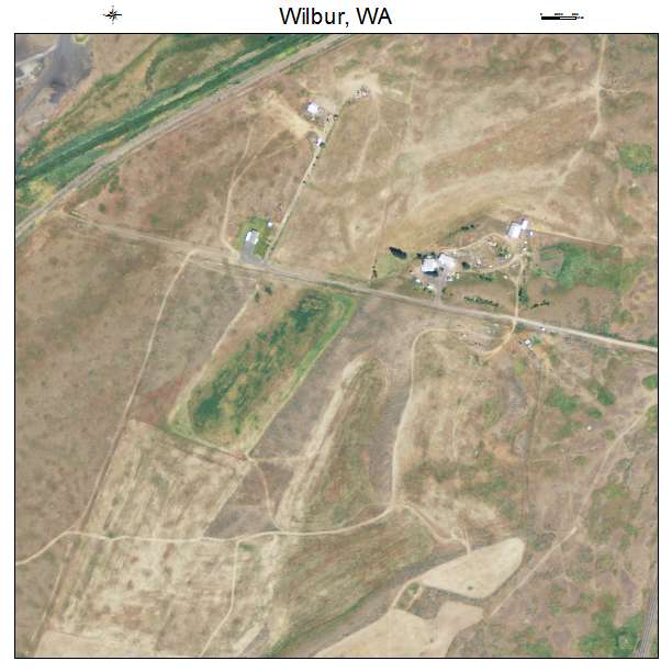 Wilbur, Washington aerial imagery detail