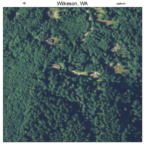 Wilkeson, Washington aerial imagery detail