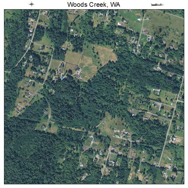 Woods Creek, Washington aerial imagery detail