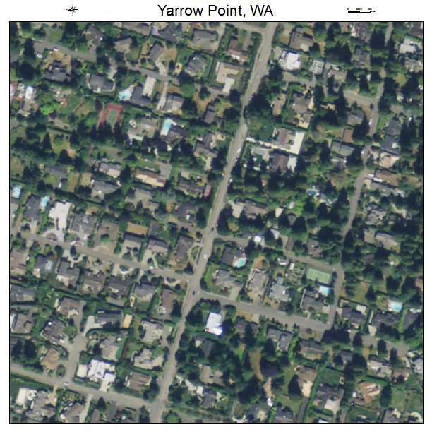 Yarrow Point, Washington aerial imagery detail
