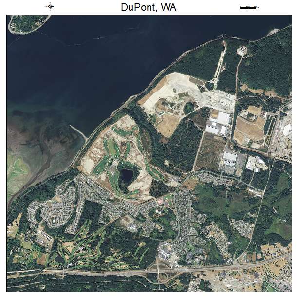 DuPont, WA air photo map