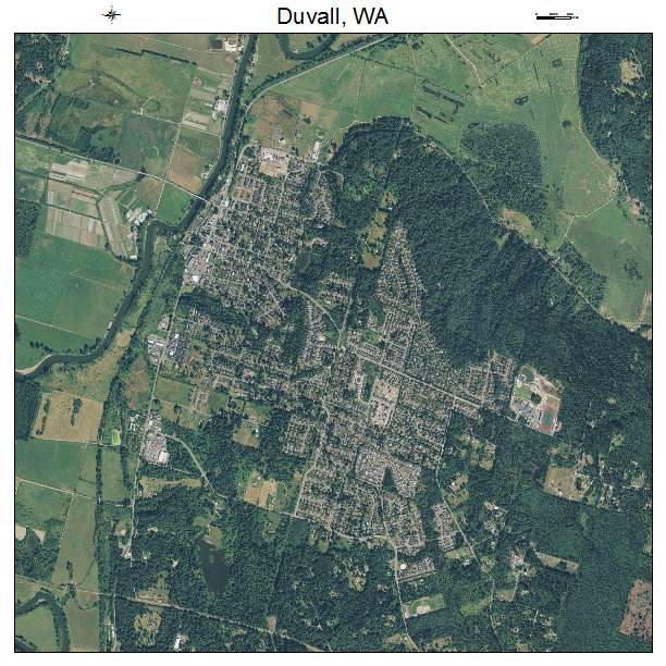 Duvall, WA air photo map