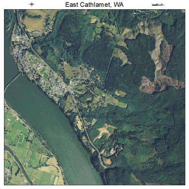 East Cathlamet, WA air photo map