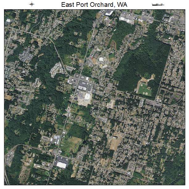 East Port Orchard, WA air photo map