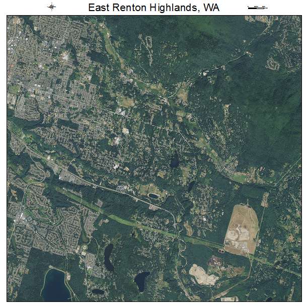 East Renton Highlands, WA air photo map