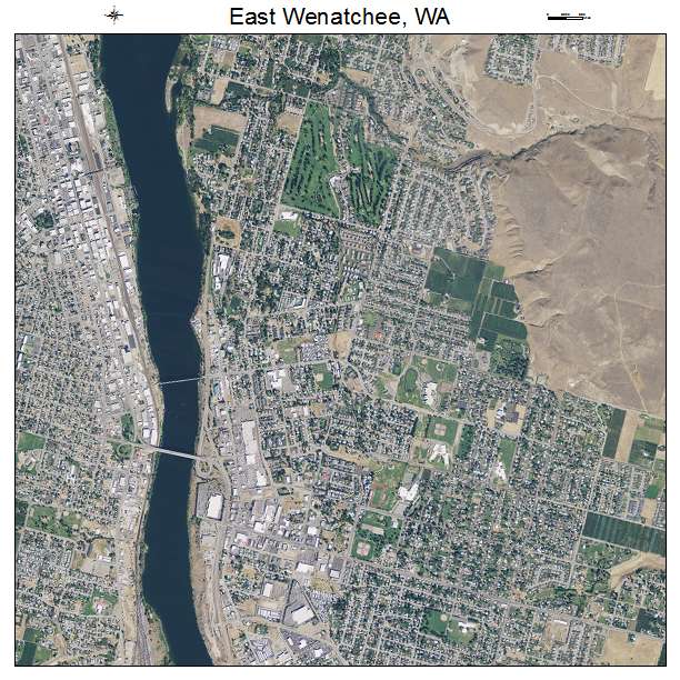 East Wenatchee, WA air photo map