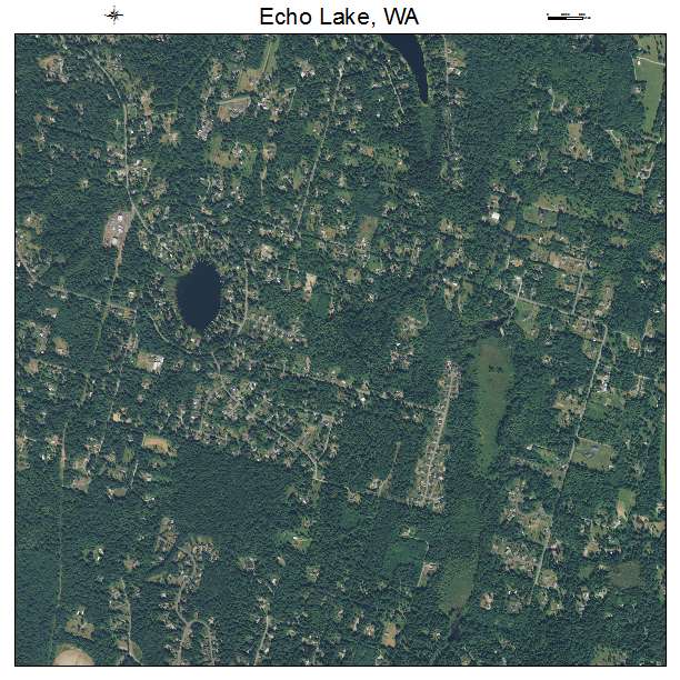 Echo Lake, WA air photo map