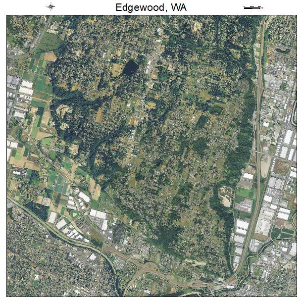 Edgewood, WA air photo map