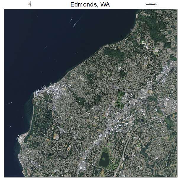 Edmonds, WA air photo map