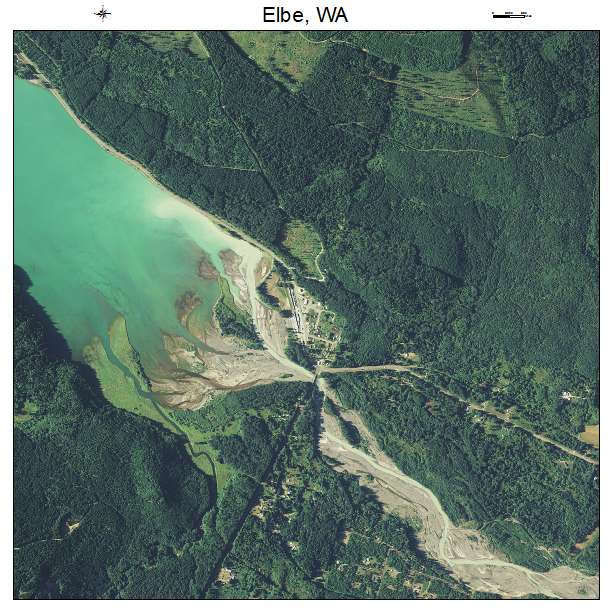 Elbe, WA air photo map