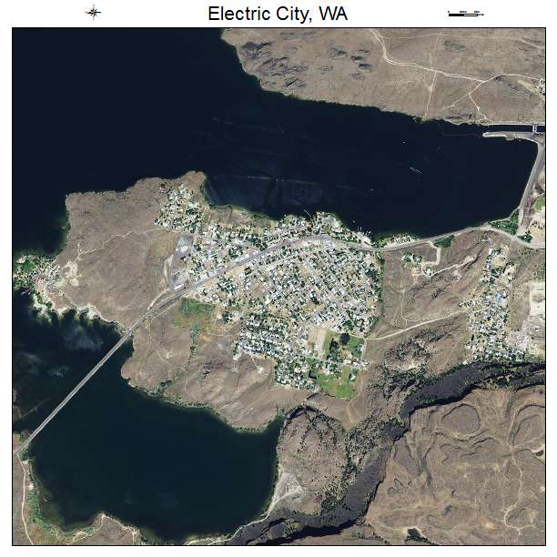Electric City, WA air photo map