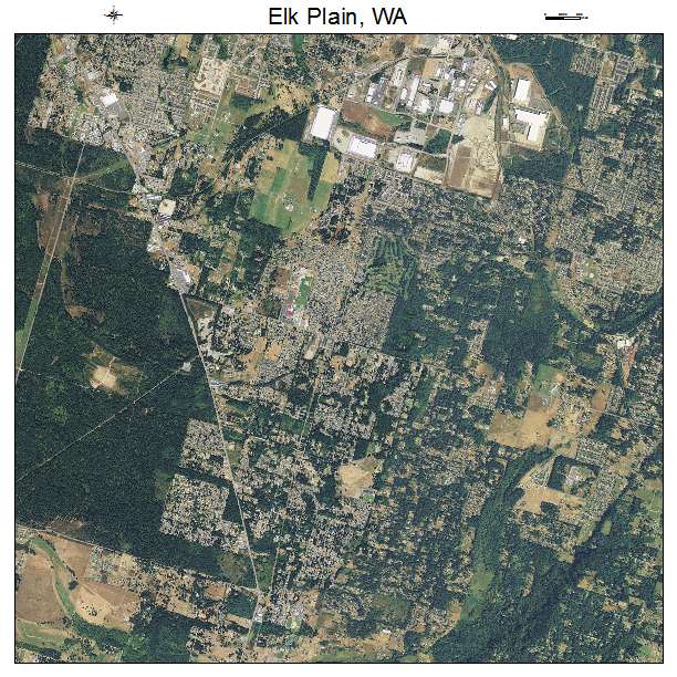 Elk Plain, WA air photo map