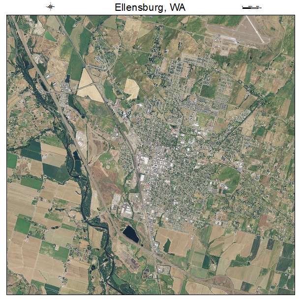 Ellensburg, WA air photo map