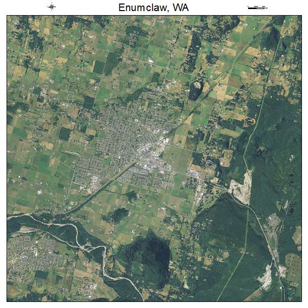 Enumclaw, WA air photo map