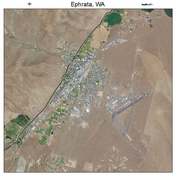 Ephrata, WA air photo map