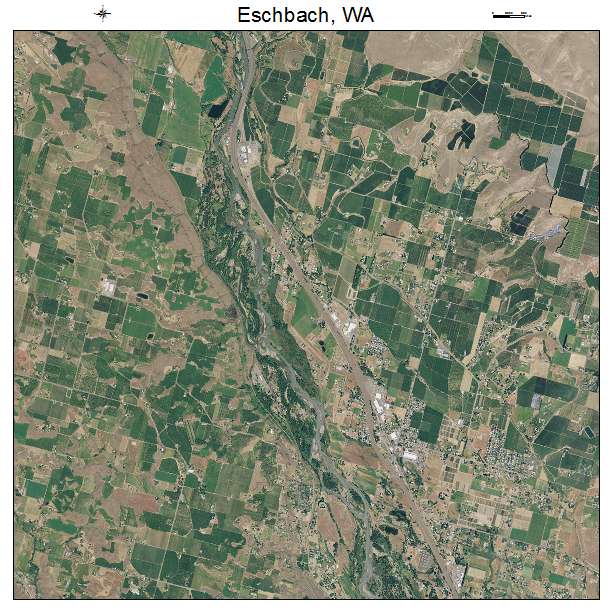 Eschbach, WA air photo map