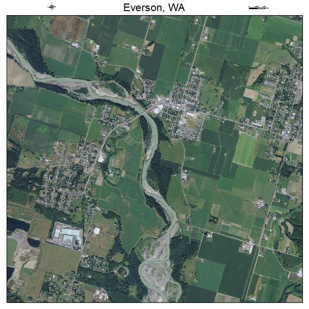 Everson, WA air photo map