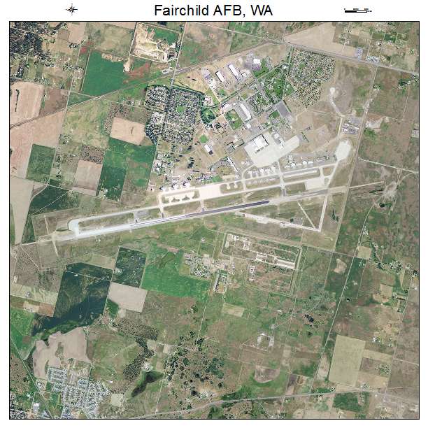 Fairchild AFB, WA air photo map