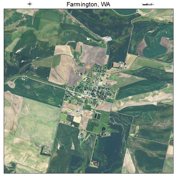 Farmington, WA air photo map